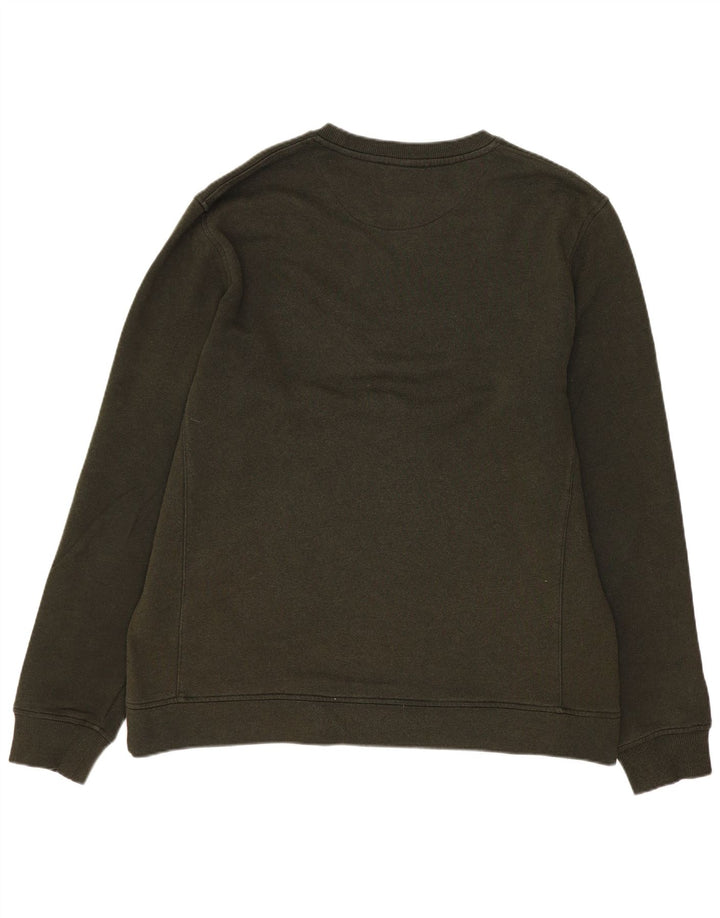 Lyle & Scott moletom gráfico masculino jumper médio cáqui algodão