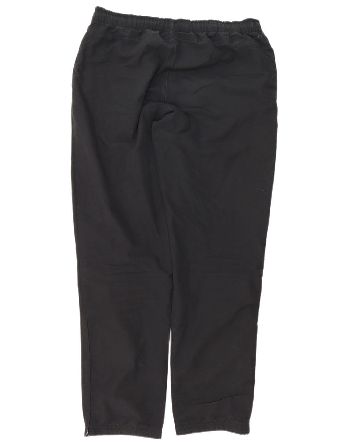 Adidas masculino climalite calças de treino joggers grande poliéster preto