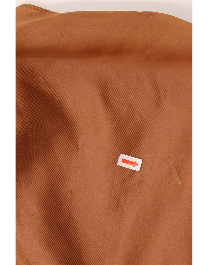 Colete de camurça vintage feminino Reino Unido 16 grande couro marrom