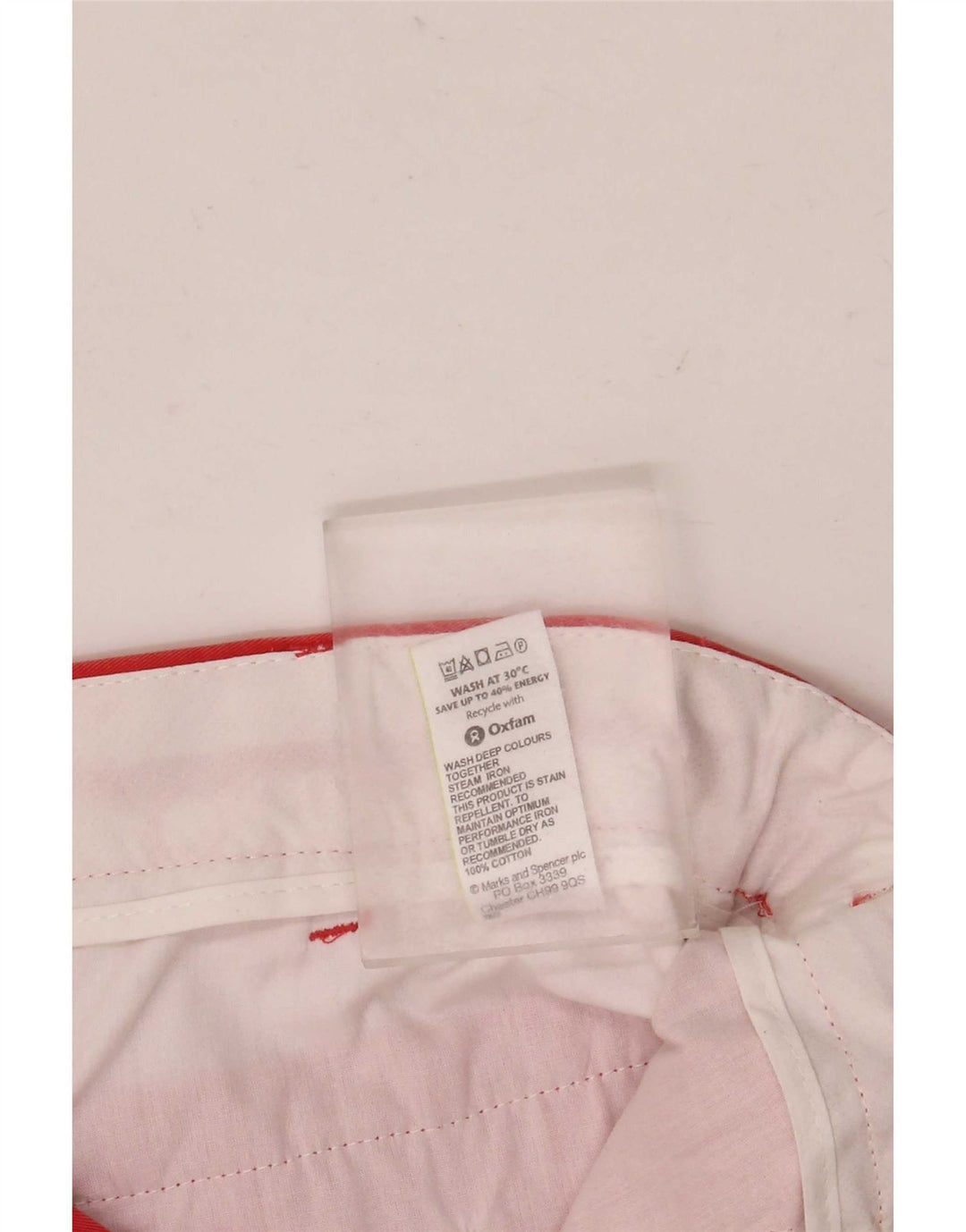 Shorts chino masculino Marks & Spencer W36 grande algodão laranja