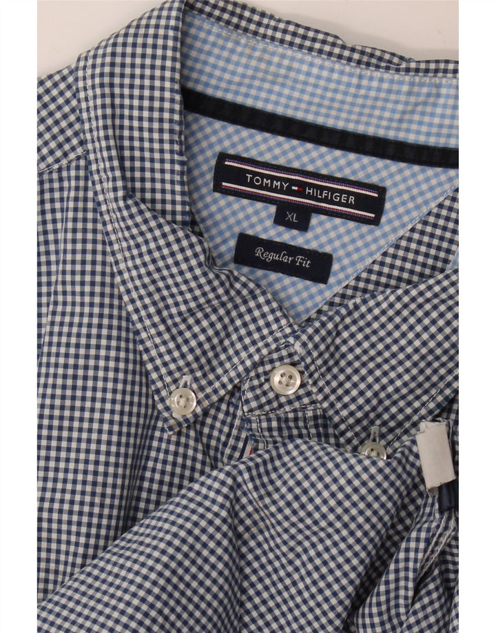 Camisa masculina TOMMY HILFIGER Regular Fit XL azul marinho guingão