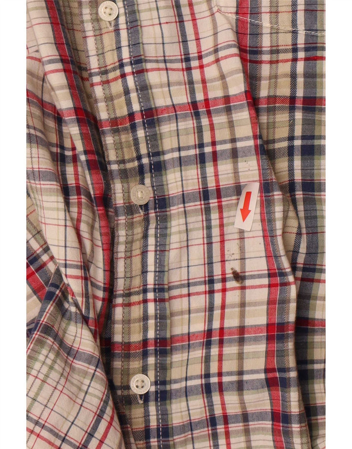 Camisa Wrangler masculina de manga curta XL algodão xadrez multicolorido