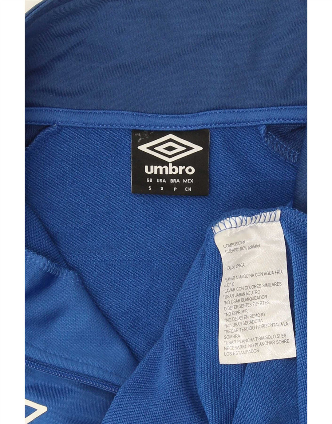 Poliéster azul pequeno de Colourblock do revestimento superior do fato de treino dos homens de Umbro