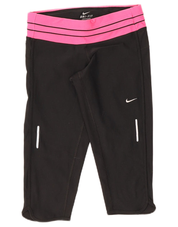 Leggings Nike Dri Fit Capri UK 8 Pequeno Preto Colorblock