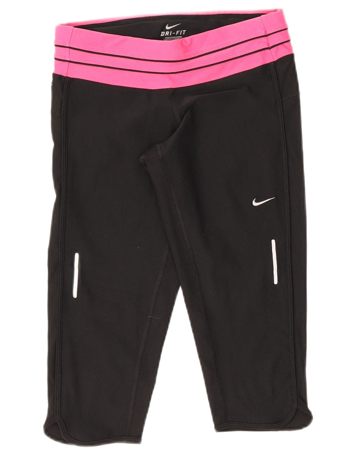 Leggings Nike Dri Fit Capri UK 8 Pequeno Preto Colorblock