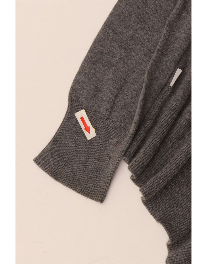Suéter masculino Fila com gola canoa pequeno algodão cinza