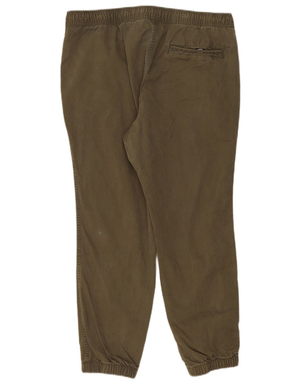 Gap Mens Joggers Calças casuais grandes W36 L28 algodão cáqui