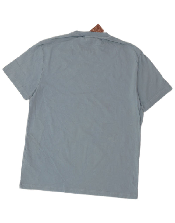 Camiseta gráfica masculina Penguin Top XL algodão azul