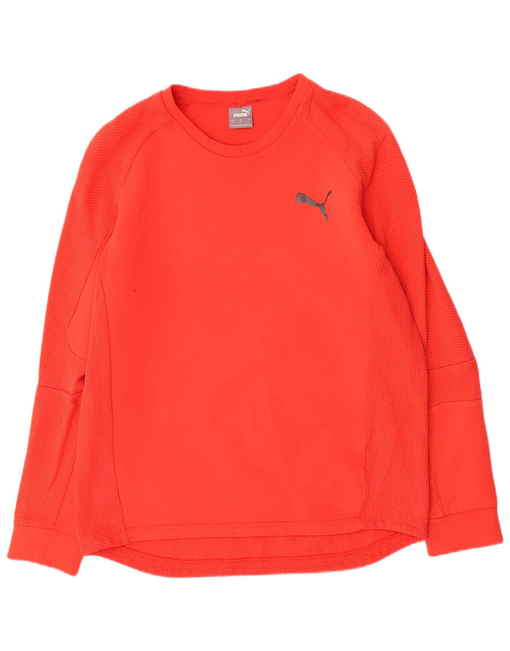 Puma Mens Top Manga Longa Grande Vermelho