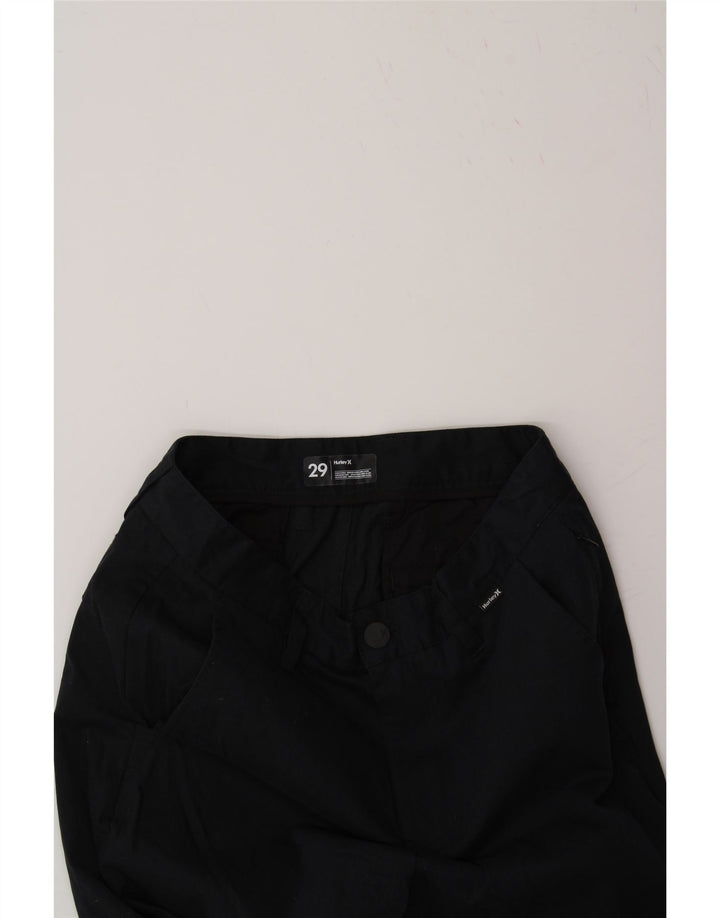 HURLEY Mens Slim Casual Trousers W29 L31  Black Cotton Vintage Hurley and Second-Hand Hurley from Messina Hembry 