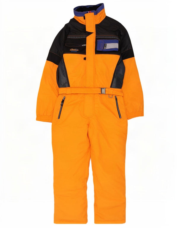 Macacão masculino de esqui com capuz Brugi UK 42 grande laranja colorblock poliamida