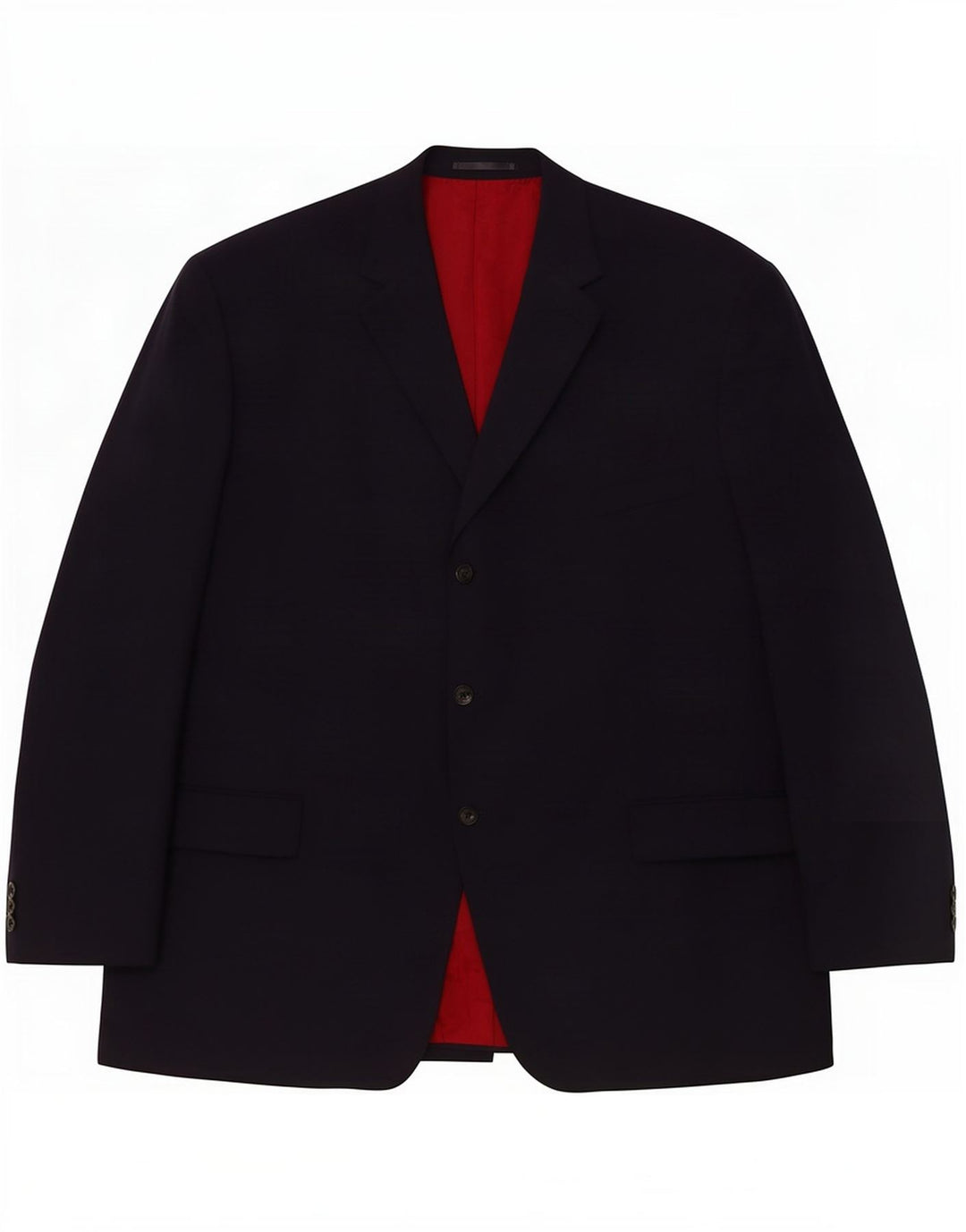 Jaqueta blazer masculina Pierre Cardin com 3 botões IT 54 2XL lã azul marinho