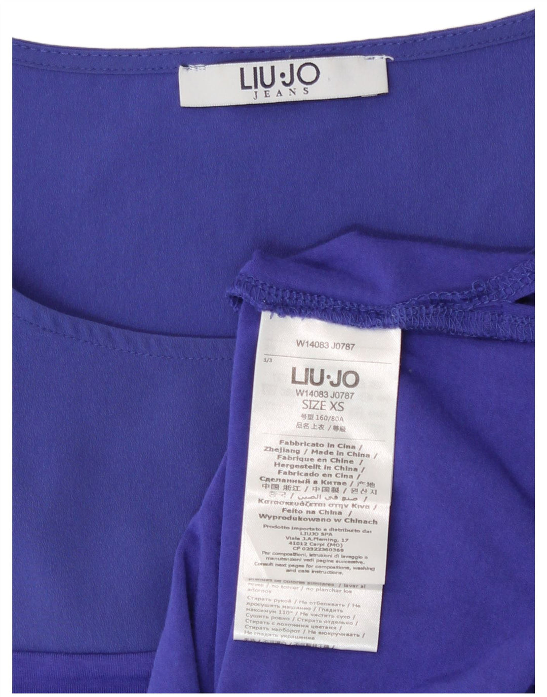Colete feminino Liu Jo UK 6 XS azul viscose