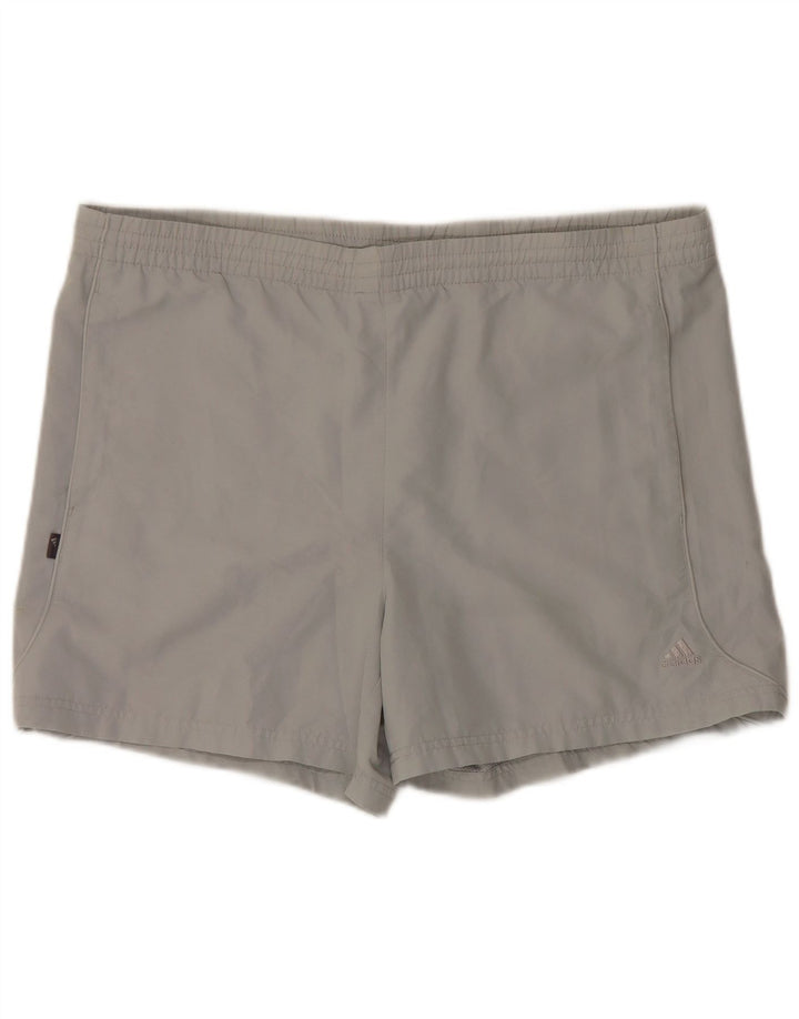Shorts de natação masculino Adidas grande poliéster cinza