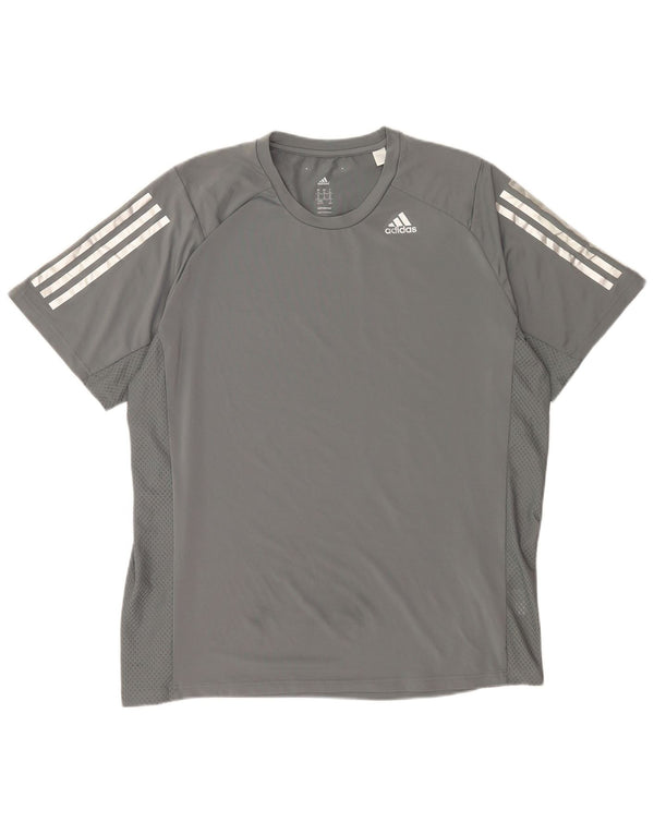 Camiseta Adidas Masculina Climacool Top XL Cinza Poliéster