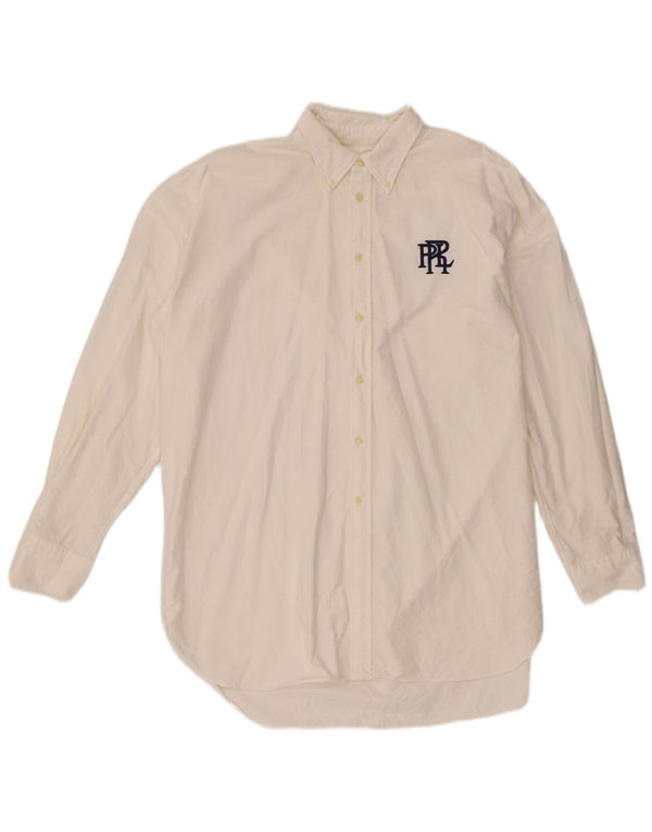 Camisa masculina Ralph Lauren Boyfriend Fit XL algodão branco