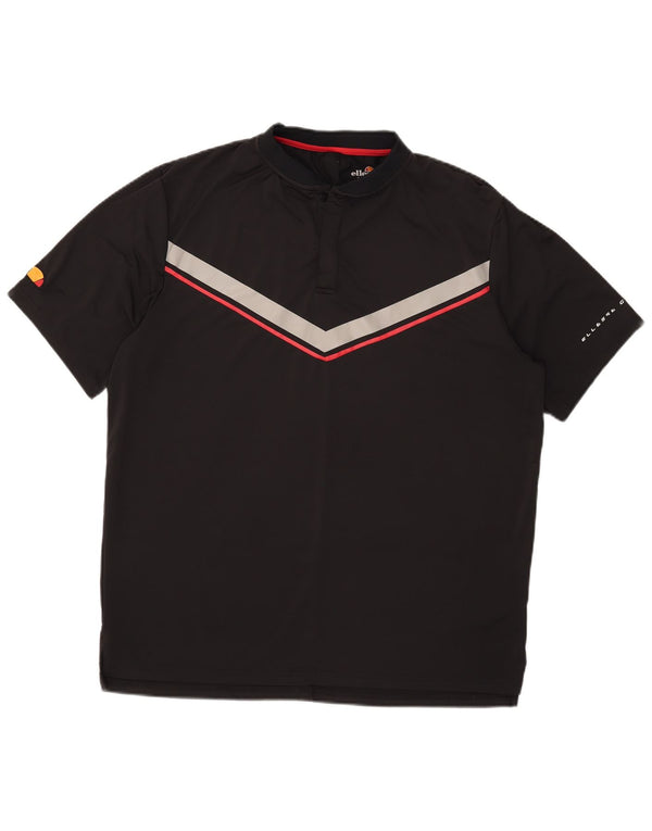 Camisa polo masculina Ellesse 2XL poliéster colorblock preto