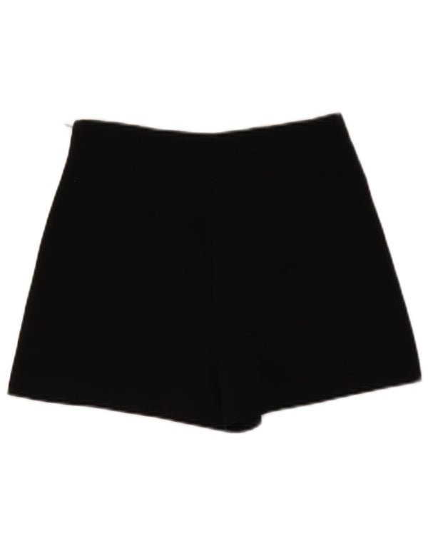 Zara Shorts feminino cintura alta casual pequeno W26 preto