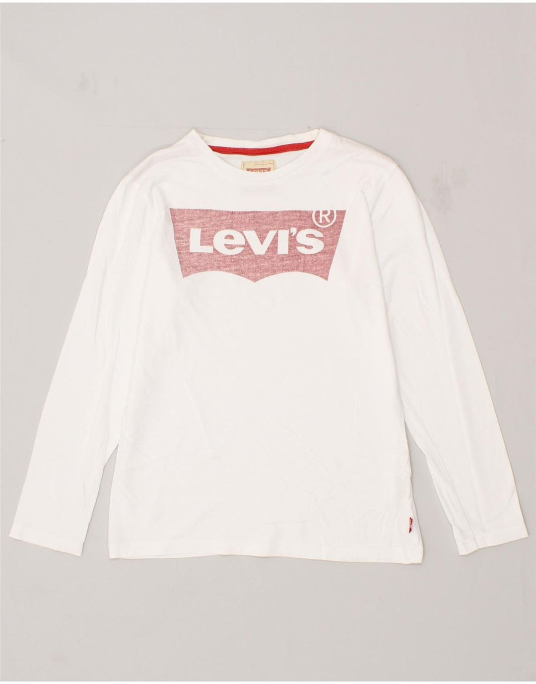LEVI'S Girls Graphic Top Long Sleeve 11-12 Years White Cotton Vintage Levi's and Second-Hand Levi's from Messina Hembry 