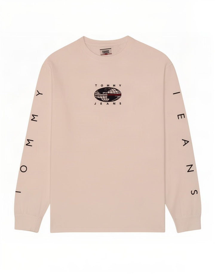 Tommy Hilfiger Camiseta masculina gráfica manga comprida XL algodão branco