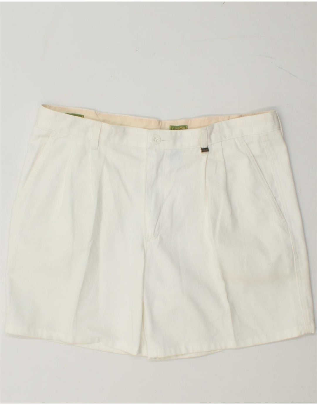 CANDA Masculino Chino Shorts IT 54 2XL W36 Algodão Branco
