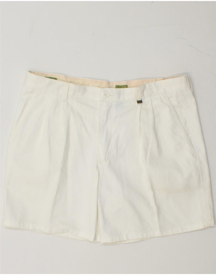 CANDA Masculino Chino Shorts IT 54 2XL W36 Algodão Branco