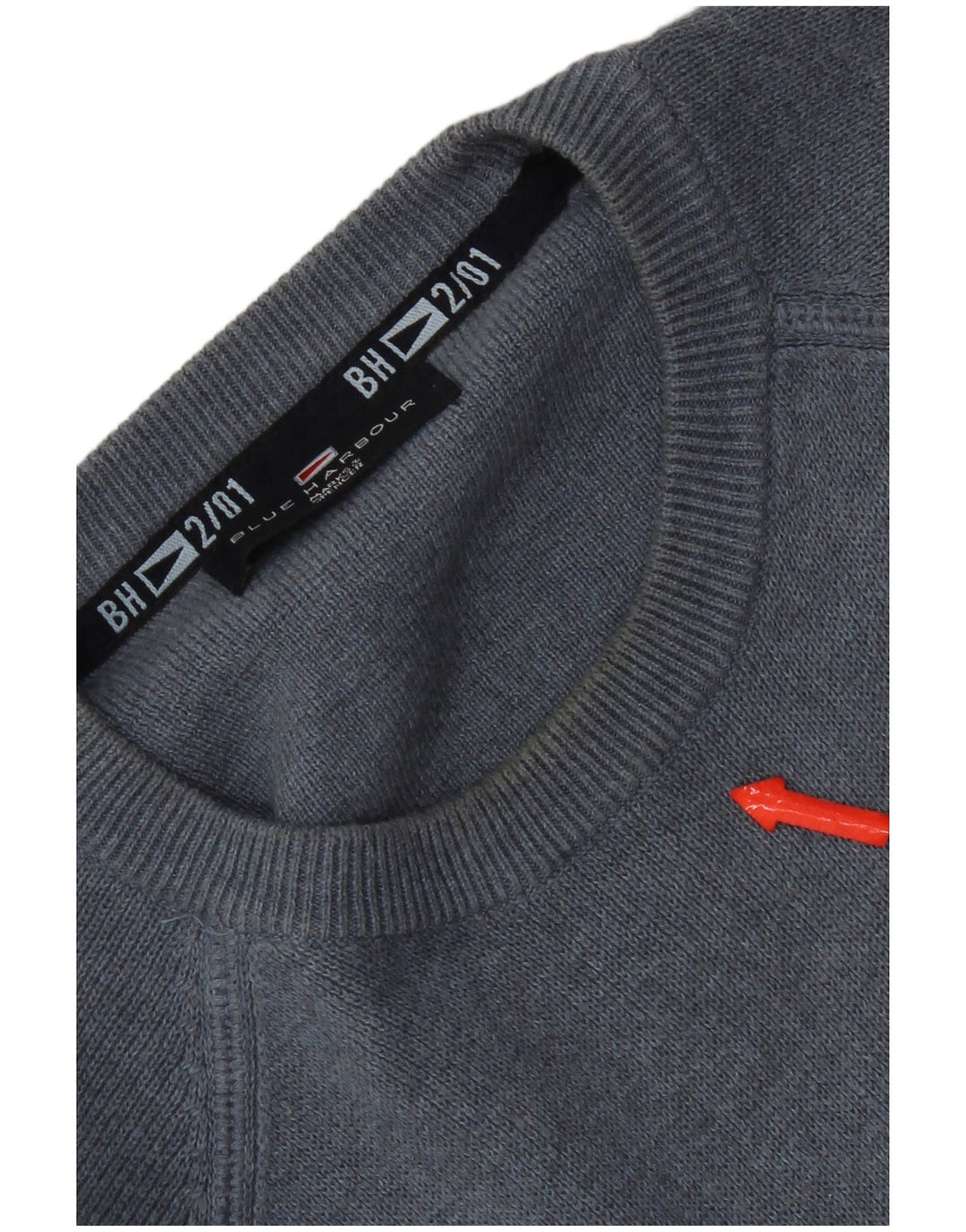 Suéter masculino Marks & Spencer Blue Harbor com gola redonda azul médio
