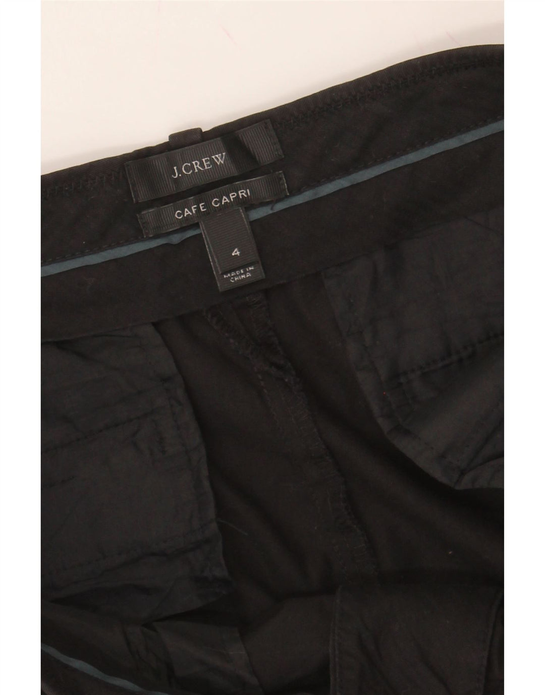 J. CREW Womens Slim Chino Trousers W32 L26 Black Cotton Vintage J. Crew and Second-Hand J. Crew from Messina Hembry 