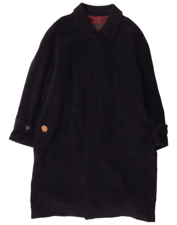 Sobretudo masculino TRUSSARDI JEANS UK 42 XL lã azul marinho