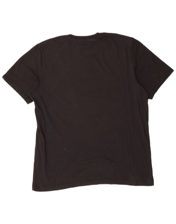 Camiseta Nike Masculina Dri Fit Graphic Top Grande Algodão Preto