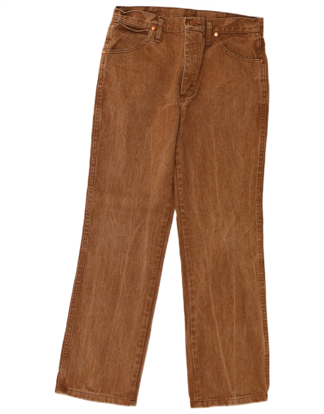 Jeans retos femininos Wrangler W30 L30 algodão marrom