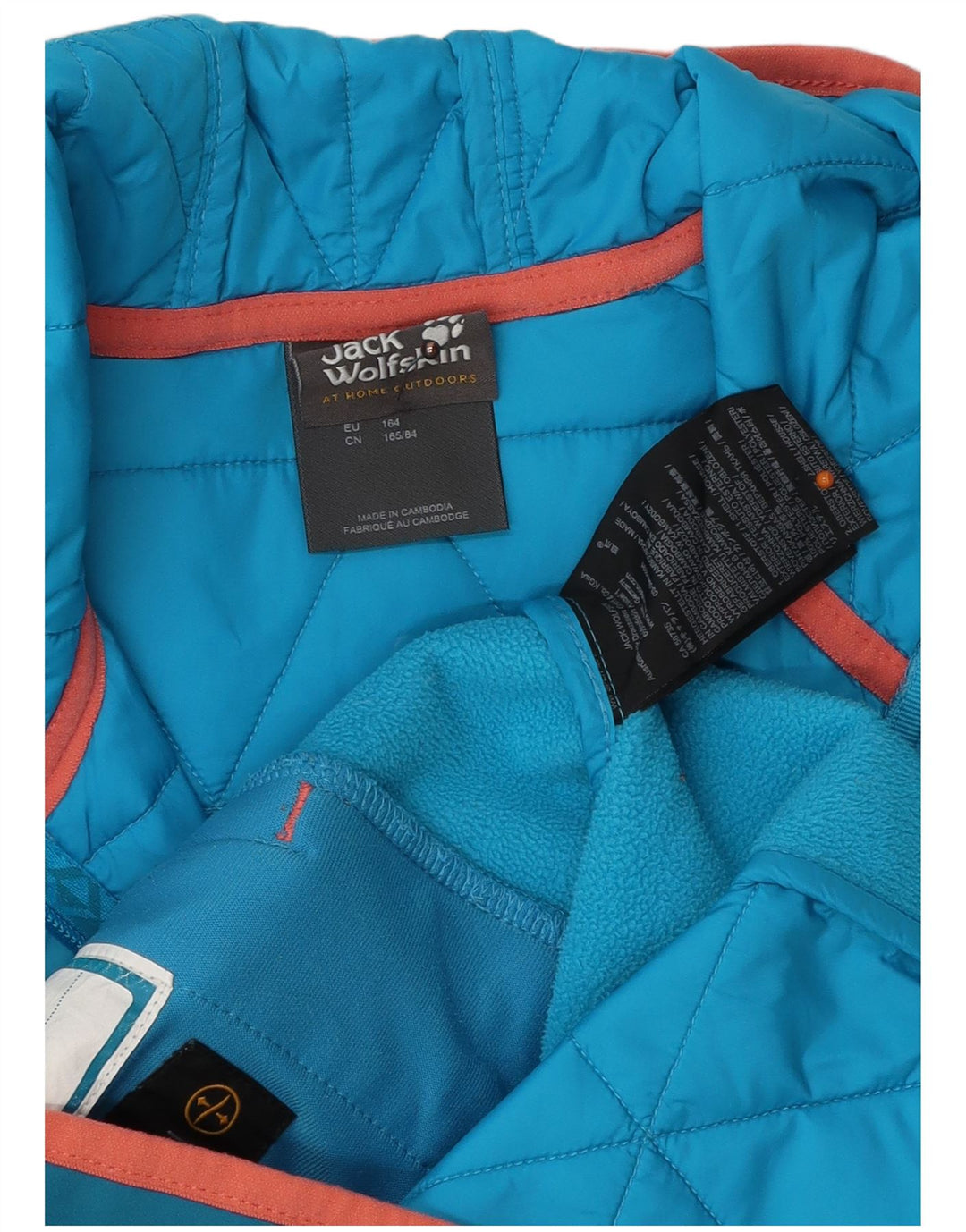 Jaqueta bomber com capuz para meninos JACK WOLFSKIN 13-14 anos azul poliéster
