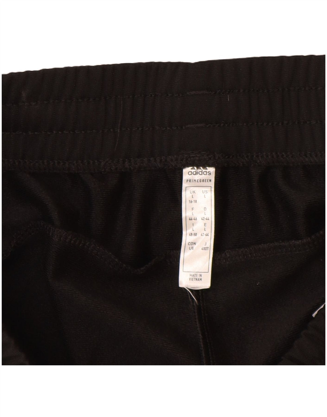 Calça de treino feminina ADIDAS UK 16/18 grande poliéster preto