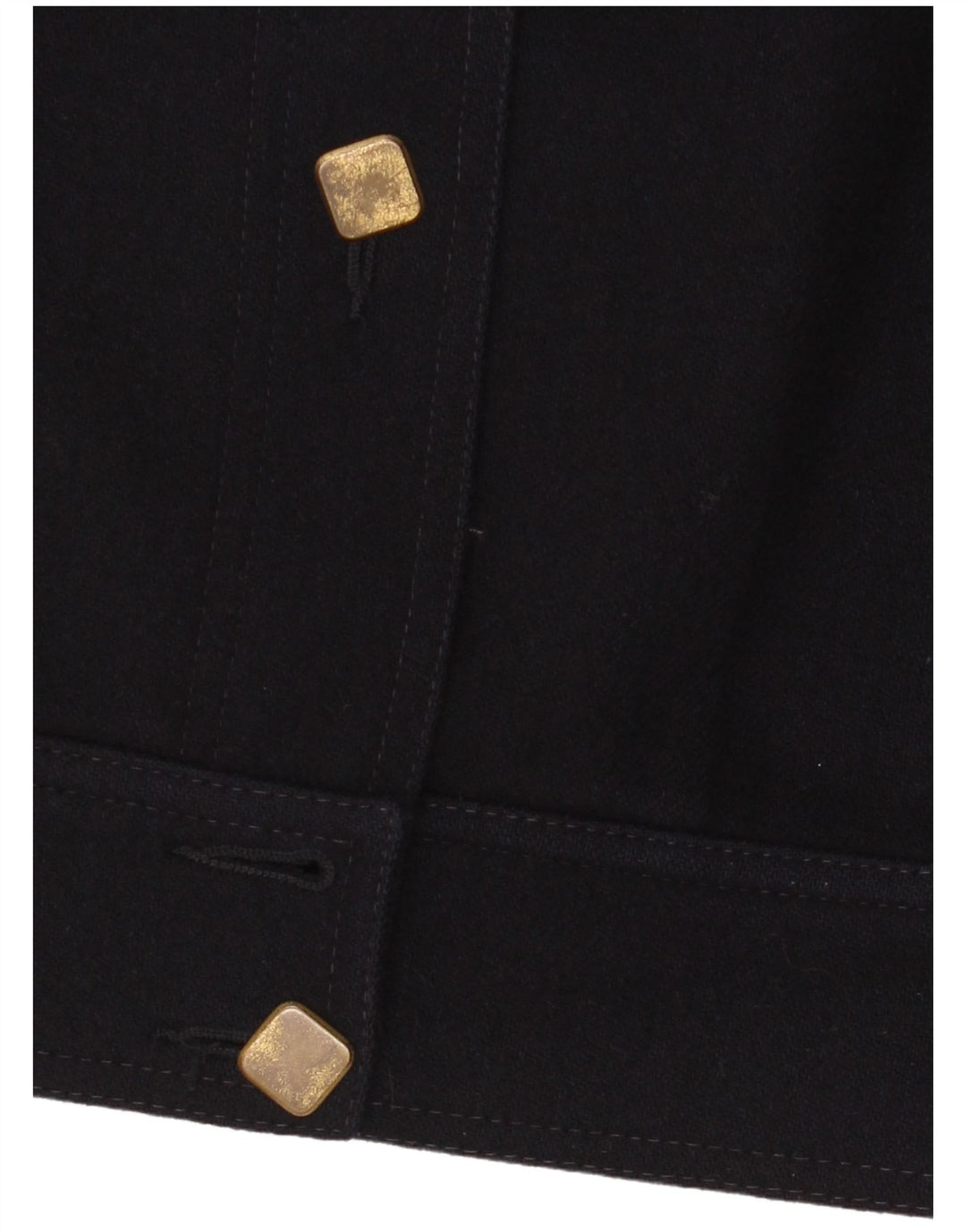 Cardigã feminino vintage IT 42 lã azul marinho médio