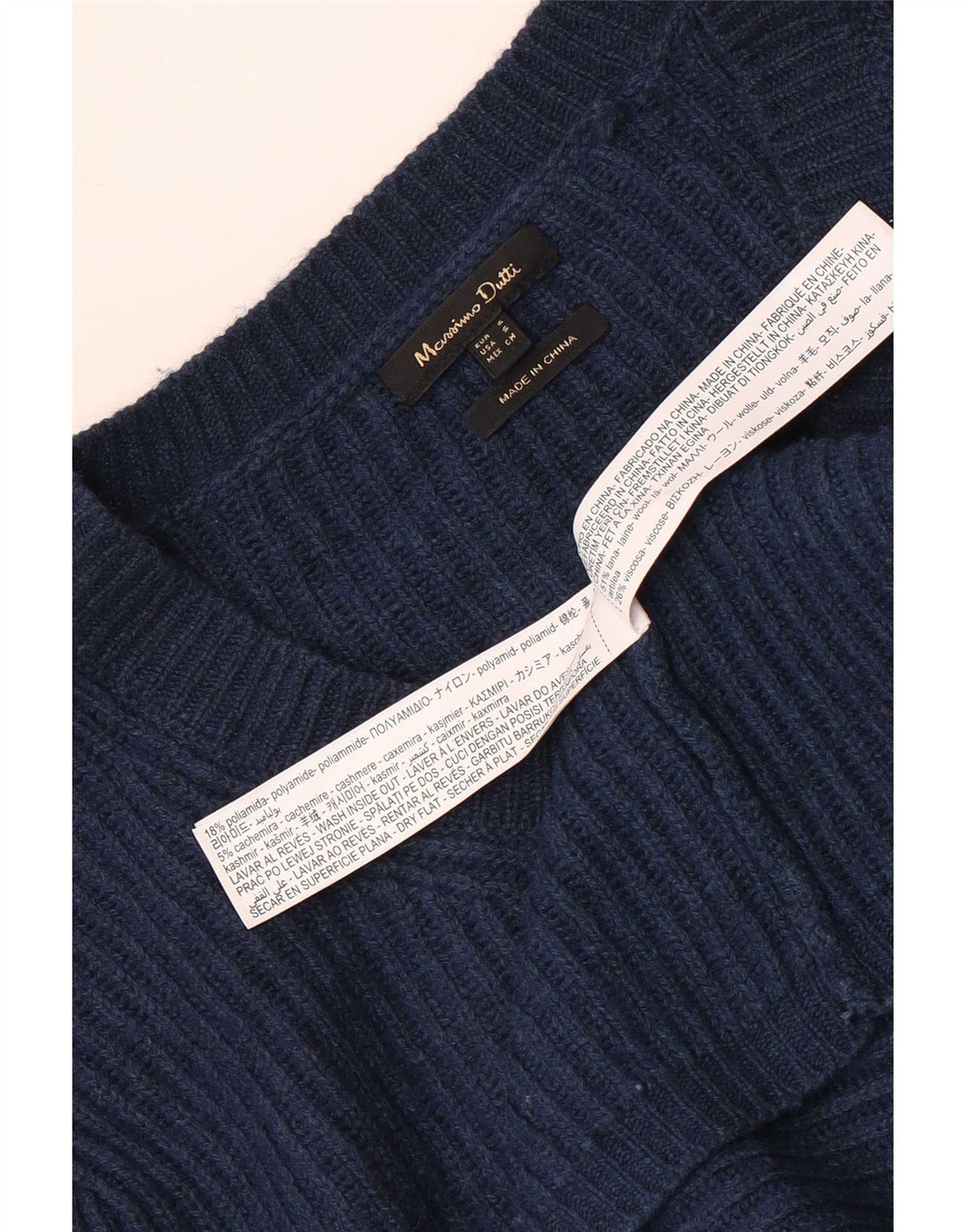 Suéter cardigã feminino Massimo Dutti cropped grande Reino Unido 10 pequeno azul marinho