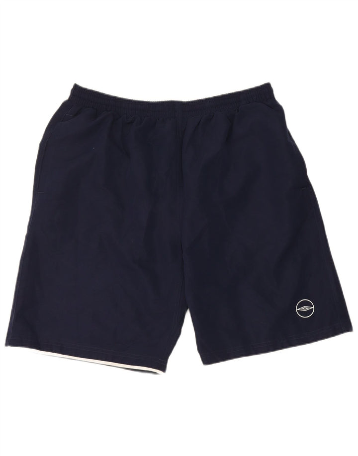 Shorts esportivos masculinos Umbro XL azul marinho poliéster