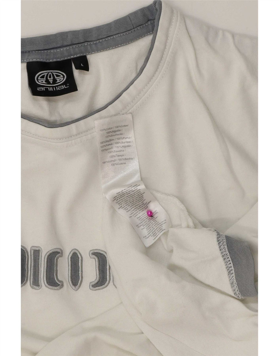 Camiseta Animal Masculina Gráfica Top Grande Algodão Branco