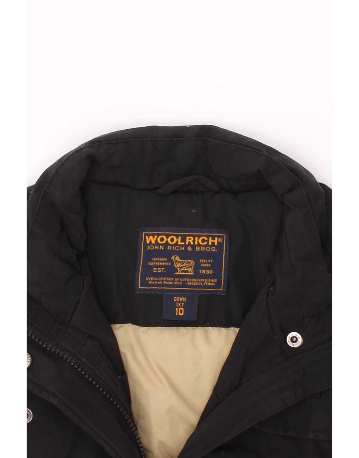 Jaqueta acolchoada Woolrich Boys 9-10 anos algodão preto