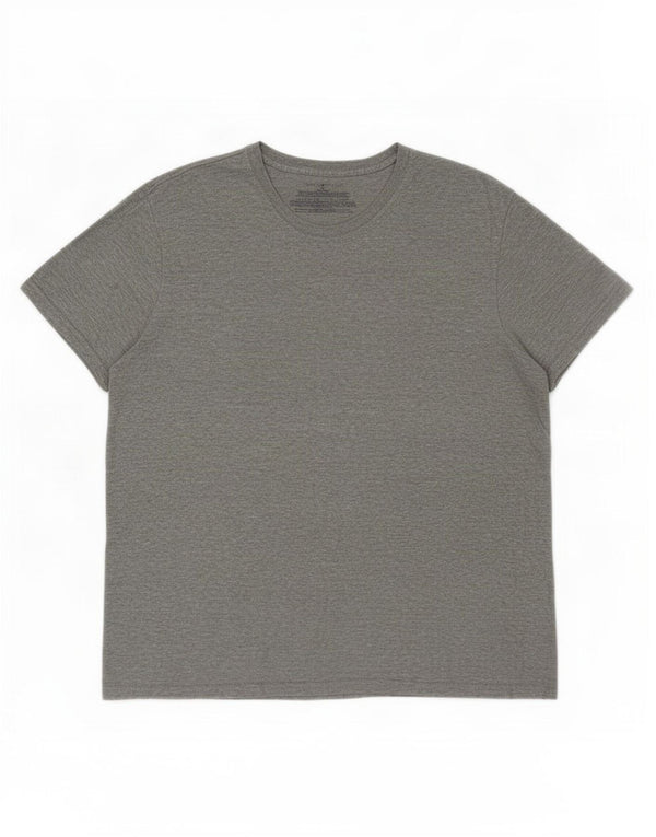 Camiseta masculina Tommy Hilfiger Top cinza médio algodão manchado