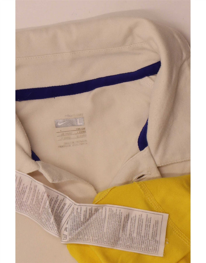 Camisa polo masculina Nike grande amarelo colorblock nylon