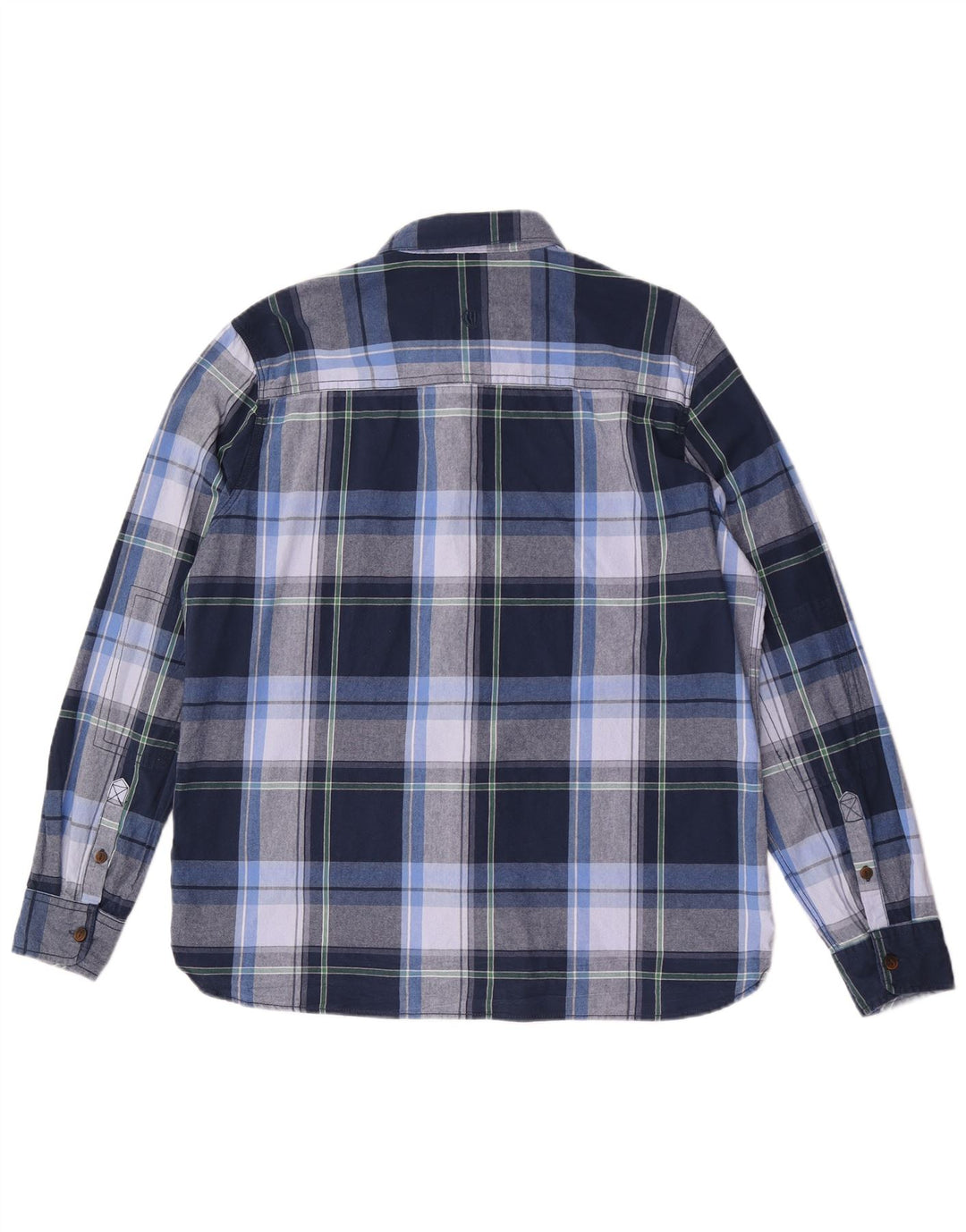 Camisa masculina de flanela FAT FACE XL algodão xadrez azul