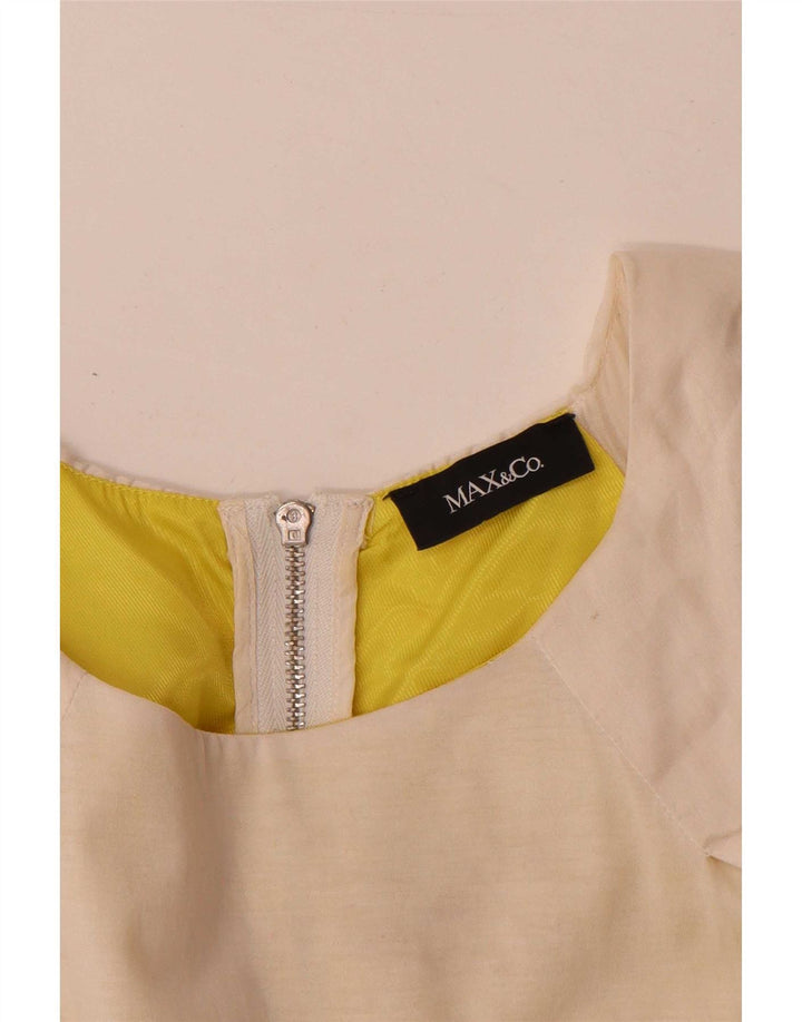 Max&Co. Blusa Feminina Top UK 12 Média Off White