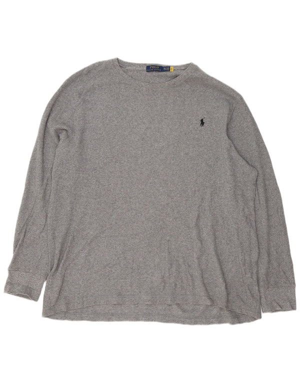 Top masculino Polo Ralph Lauren manga comprida 2XL algodão cinza