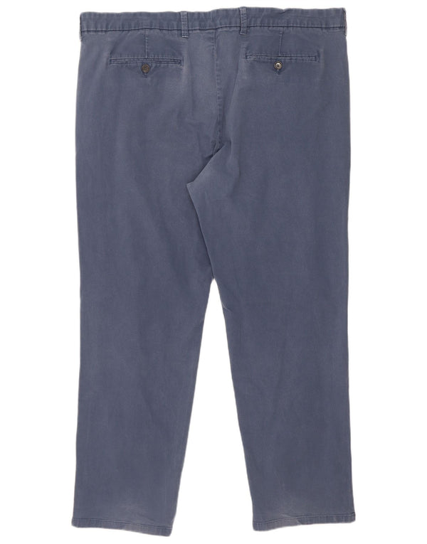 Calça chino masculina Marks & Spencer de ajuste regular W44 L31 algodão azul