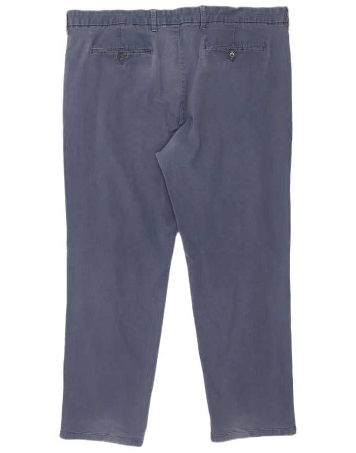 Calça chino masculina Marks & Spencer de ajuste regular W44 L31 algodão azul