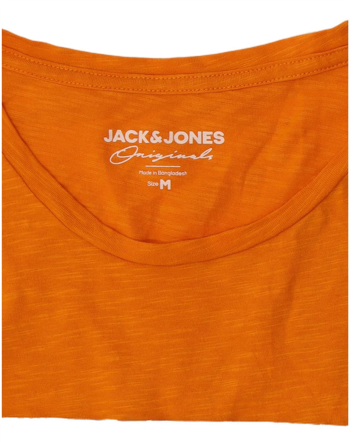 Camiseta gráfica masculina Jack & Jones Top laranja médio