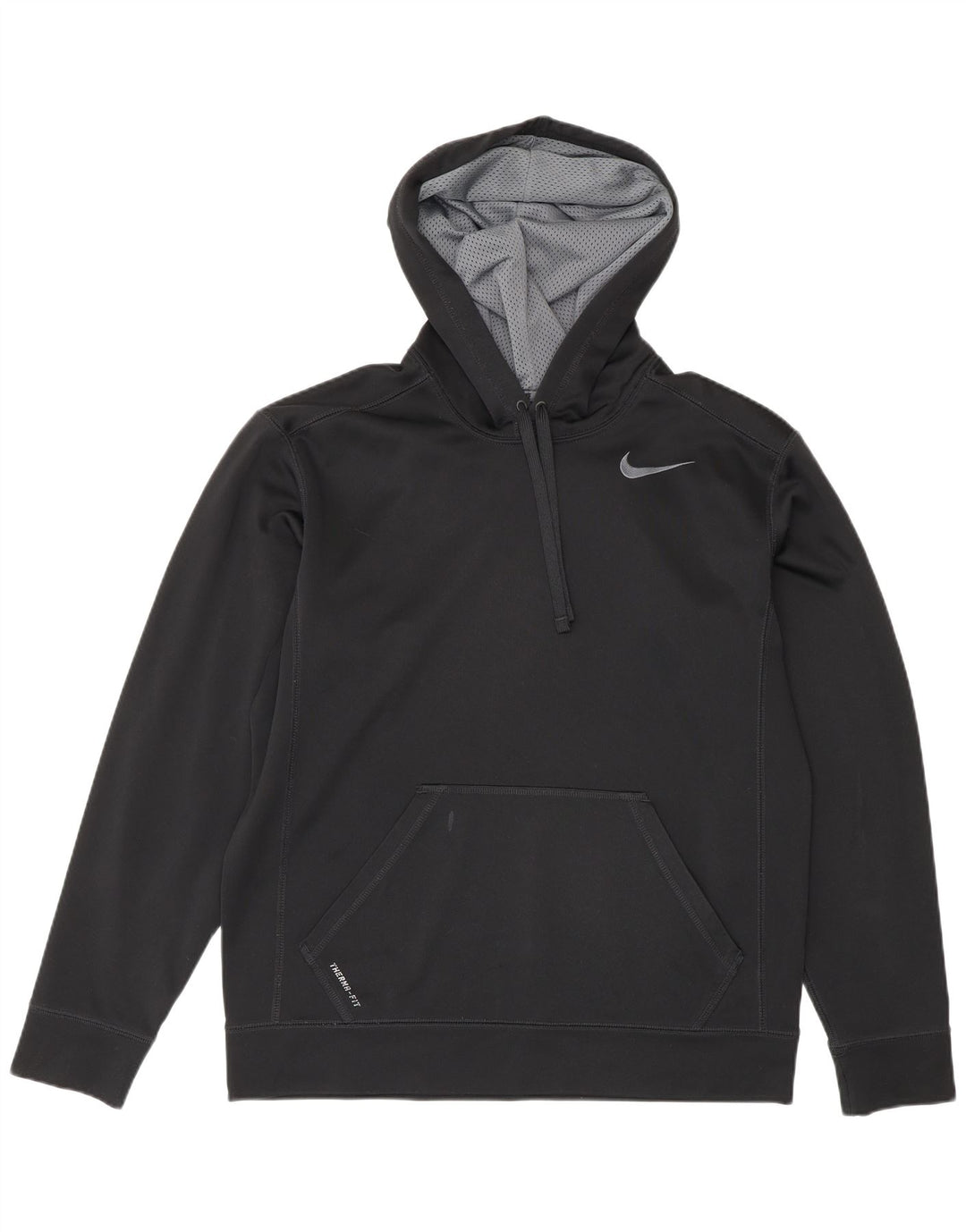 Jumper com capuz Nike masculino Therma-Fit médio preto poliéster