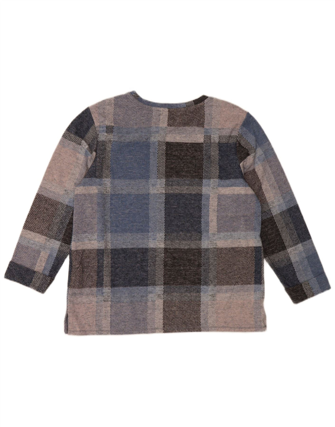 Suéter feminino MARKS & SPENCER com gola redonda UK 12 médio azul clássico
