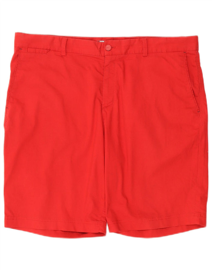 NIKE Mens Golf Chino Shorts W38 XL Vermelho Algodão