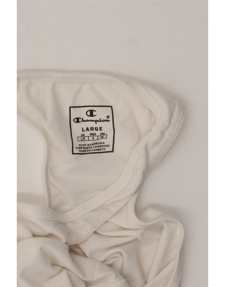 Colete gráfico feminino Champion UK 14 grande branco